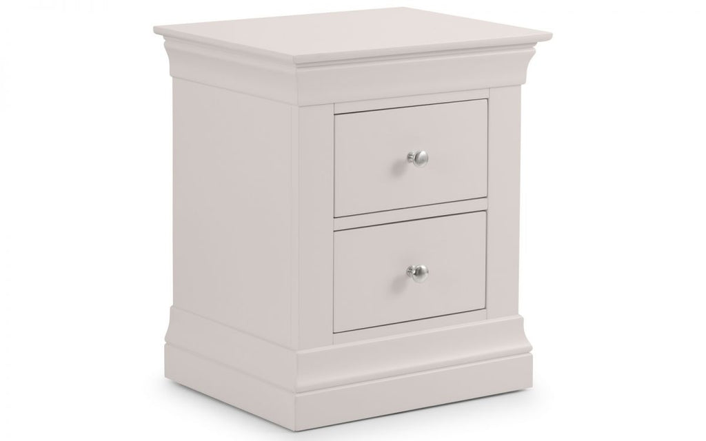 CLE301 2 Drawer Bedside - Light Grey