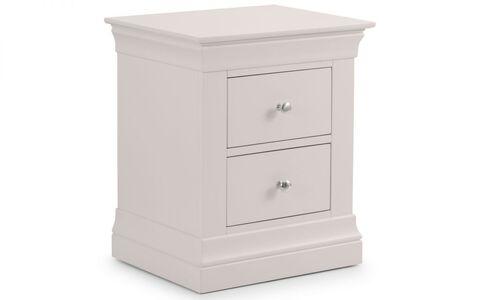CLE301 2 Drawer Bedside - Light Grey