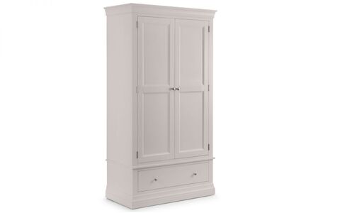 CLE304 2 Door 1 Drawer Wardrobe - Light Grey