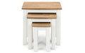 COX107 Nest Of 3 Tables - Ivory & Oak