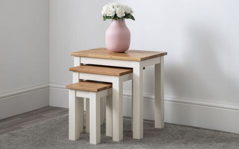 Nest Of 3 Tables - Ivory & Oak