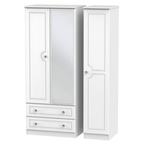 CRY132 Triple 2 Drawer Mirror Robe