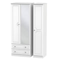 CRY142 Tall Triple 2 Drawer Mirror Robe