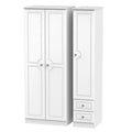 CRY160 Tall Triple Plain + Drawer Robe