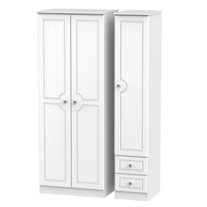 CRY160 Tall Triple Plain + Drawer Robe