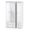 CRY162 Tall Triple 2 Drawer Mirror + Drawer Robe