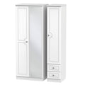 CRY167 Tall Triple Mirror + Drawer Robe