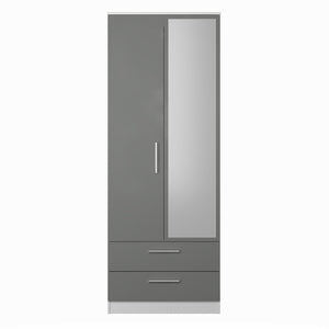 2ft6in 2 Drawer Mirror Robe