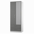 CTR062 2ft6in 2 Drawer Mirror Robe