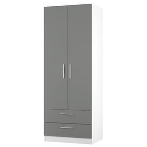 CTR081 Tall 2ft6in 2 Drawer Robe