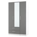CTR142 Tall Triple 2 Drawer Mirror Robe
