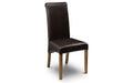 CUB001 Dining Chair Brown/Oak Leg