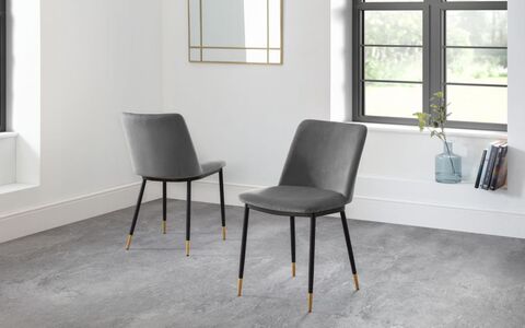 DEL001 Dining Chair - Grey