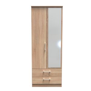 2ft6in 2 Drawer Mirror Robe