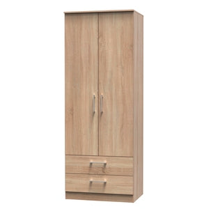 DEV081 Tall 2ft6in 2 Drawer Robe