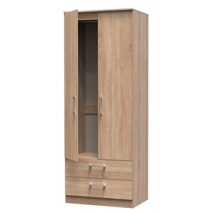 Tall 2ft6in 2 Drawer Robe