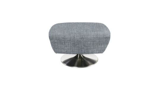 Footstool with Brushed Chrome Base
