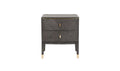 Dil-410-EB Bedside Table 2 Drawer - Ebony