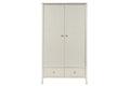 Dil-422-ST Wardrobe 2 Door 2 Drawer Ribbed Drawers - Stone