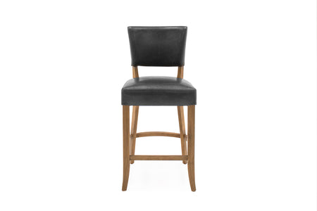 Duk-250-BL Bar Chair Leather - Ink Blue