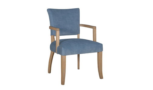 Duk-341-BLV Arm Chair Velvet - Blue