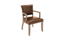 Duk-341-BR Arm Chair Leather - Tan Brown