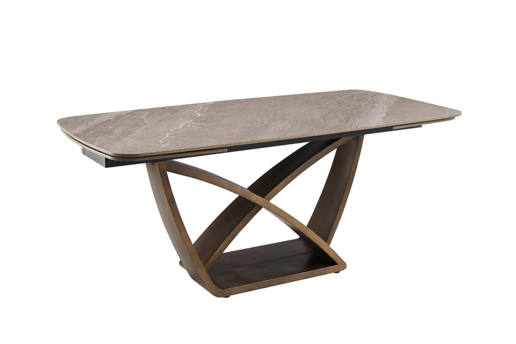 Extending Dining Table Rectangle 1800/2600 - Brown