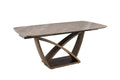Extending Dining Table Rectangle 1800/2600 - Brown