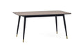 FIN001 Rectangular Dining Table - Walnut & Black