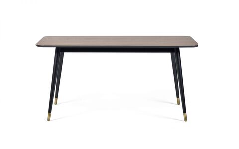 Rectangular Dining Table - Walnut & Black