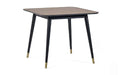FIN002 Square Dining Table - Walnut & Black