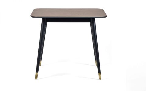 Square Dining Table - Walnut & Black