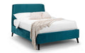FRI001 Curved Velvet Bed 135Cm - Teal