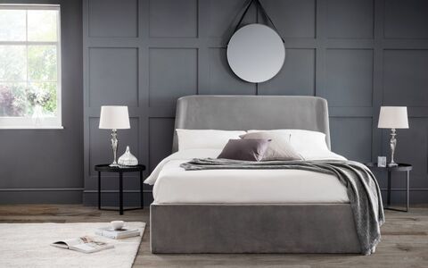 FRI062 Storage Ottoman Bed 150Cm - Grey