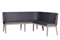 Fun-155-DKGY Long Corner Bench - Dark Grey