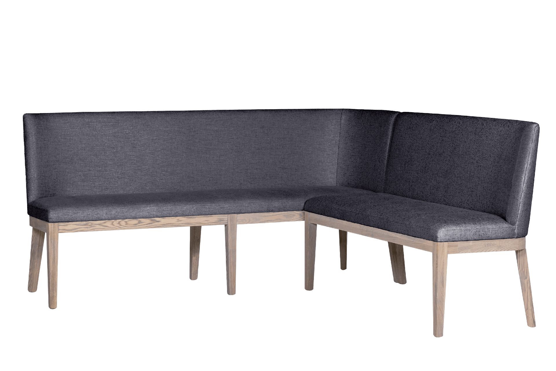 Fun-155-DKGY Long Corner Bench - Dark Grey