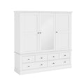 7026 Triple Wardrobe With 6 Drawers