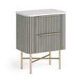 7389 Narrow Bedside - Marble Top