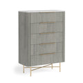 7393 5 Drawer Chest - Marble Top