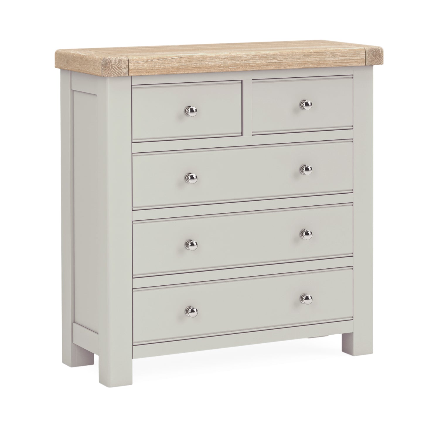 8279 2 + 3 Drawer Chest - Stone Grey
