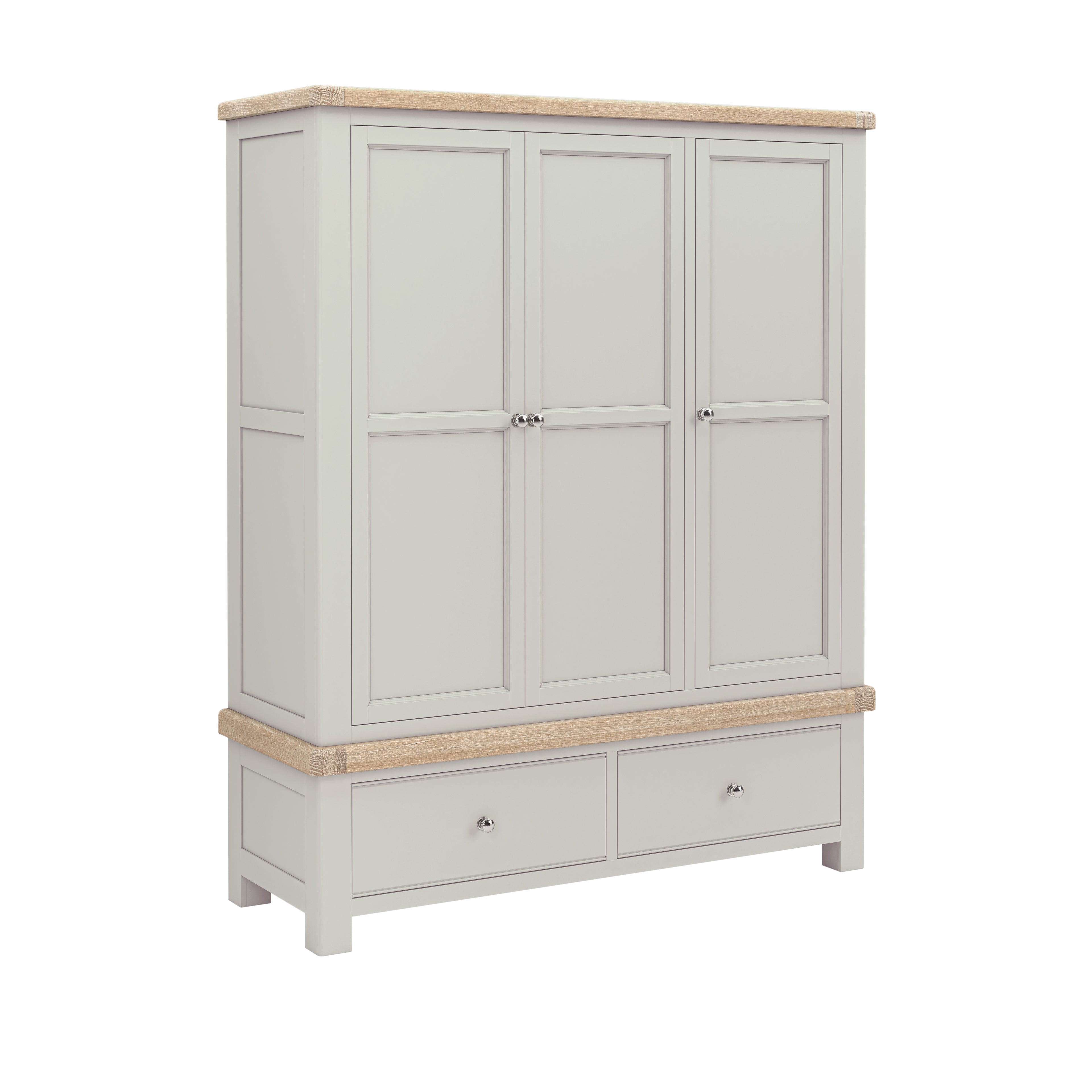 8284 Triple Wardrobe - Stone Grey