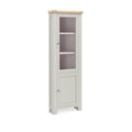 8293 Corner Display Cabinet - Stone Grey