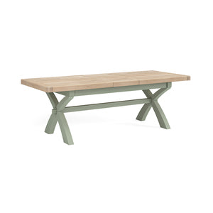 Cross Leg Ext. Dining Table - Sage