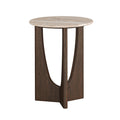 9041 Round Side Table - Travertine
