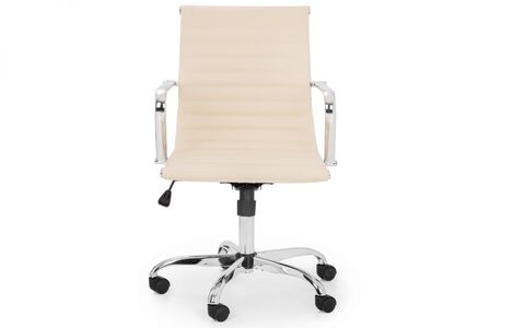 Ivory & Chrome Office Chair