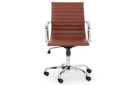 Brown & Chrome Office Chair