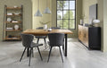 Garcia Scoop Back Chair In Dark Vintage Faux Leather With Black Sand Powder Coated Legs (Pair)
