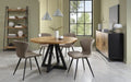 Garcia Scoop Back Chair In S Vintage Faux Leather With Black Sand Powder Coated Legs (Pair)
