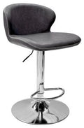 H2045-09-DGV Rosso Gaslift Swivel Barstool In Dark Vintage Faux Leather With Chrome Legs (Single)