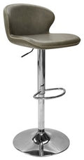 2045-09-OLV Rosso Gaslift Swivel Barstool In Olive Vintage Faux Leather With Chrome Legs (Single)